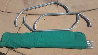 Vintage Aluminum Frame Travel Cot Bed Model 77 by Gibson Co Camping 4