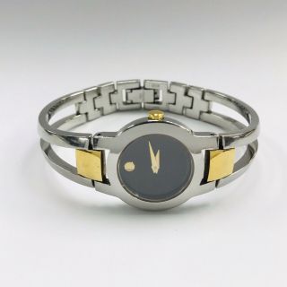 Ladies Movado Watch Two - Tone Stainless Steel Band Sapphire Crystal 81 E4 1842