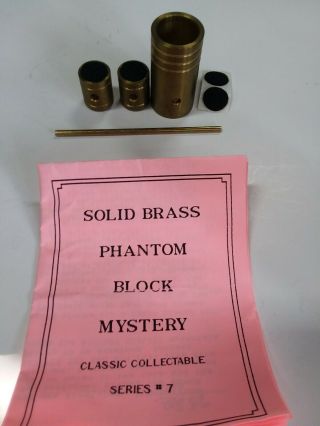 Vintage Solid Brass Phantom Block Mystery Professional Magic Trick