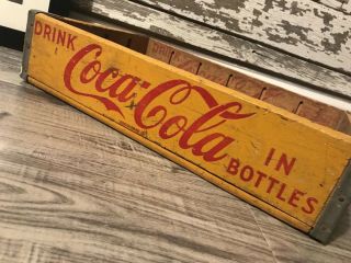 Vintage 1951 Coke Coca Cola Soda Wood Pop Case Crate Marshall Town Iowa 2