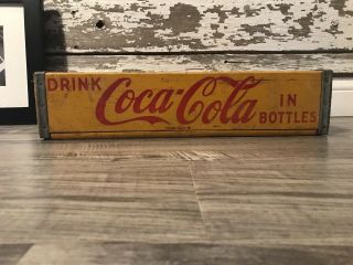 Vintage 1951 Coke Coca Cola Soda Wood Pop Case Crate Marshall Town Iowa 4