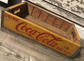 Vintage 1951 Coke Coca Cola Soda Wood Pop Case Crate Marshall Town Iowa 5