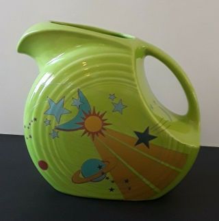 Fiesta Rare Disc Pitcher Space Solar System American Museum Of Natural History