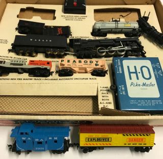 Vintage Gilbert American Flyer Electric Train Set HO,  Wabash Cannonball Orig Box 7