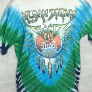 Vintage The Allman Brothers Band Tour T Shirt Xl 1992 Tie - Dye Fathers Usa Made