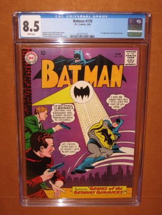 Batman 170 Cgc 8.  5 With - Rare White  Pages12 Hd Pix Fully Insured