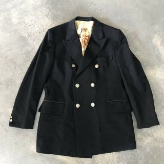 Vintage Cortefiel Black Wool Blend Mens Sport Coat Blazer Jacket Size 42