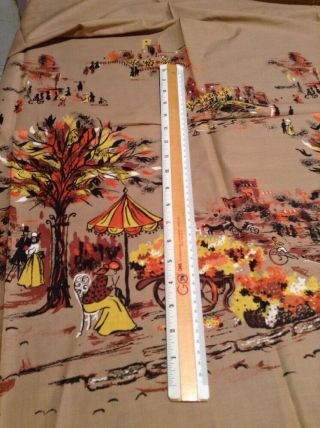 Vintage April In Paris Millworth Converting Corp.  City Scene 2 Yards 44 