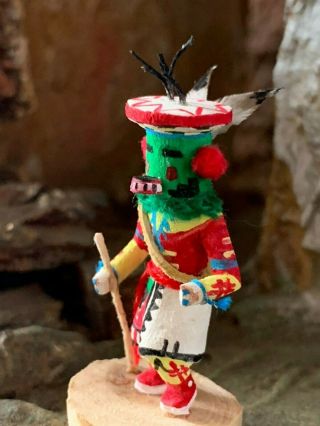 Vintage Native American Miniature Dollhouse Deer Kachina Bess Yanez Hopi Tribe