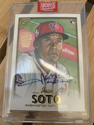2019 Topps Gallery Juan Soto Rookie Card 1/1.  Future Invest 10k,  Rare Find