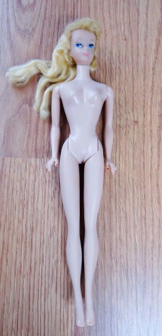 Vintage Blonde Ponytail Barbie Doll With Pink Lips 1day