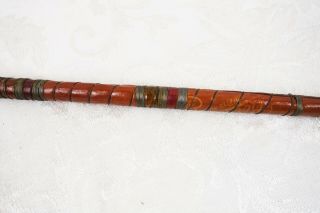 Vintage Antique Leather Carved Dog Head Horse Riding Crop Whip Brown Leather 5