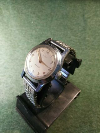 Vintage Unique & Very Rare 1955 Timex Us Time Mens Watch W/ Jb Champion Band J87
