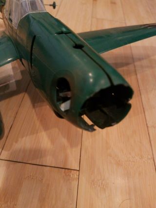 Vintage Cox Stuka JU - 87d Airplane Thimble Drome Gas Powered Green Version Rare 7