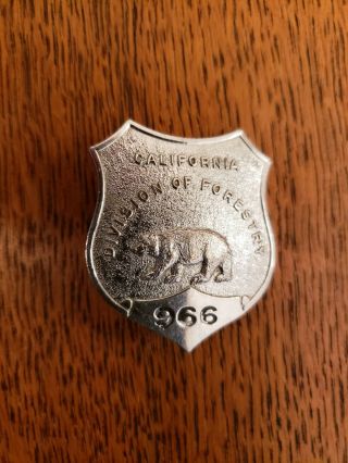 Vintage California Division Of Forestry Badge Cdf