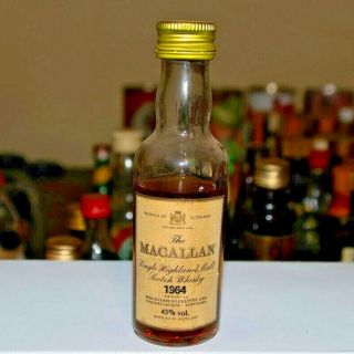 Rare? Vintage Miniature Macallan 1964 Scottish Whisky Bottle Mini Scotland Empty