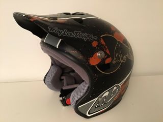 Troy Lee Designs TLD D2 Helmet Red Bull BMX Old School MTB Track Rare Open Face 11