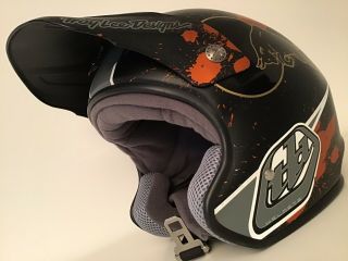 Troy Lee Designs TLD D2 Helmet Red Bull BMX Old School MTB Track Rare Open Face 6