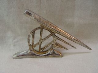 Vintage Chrome Volkswagen Vw Hood Ornament Bug Car Advertising Emblem