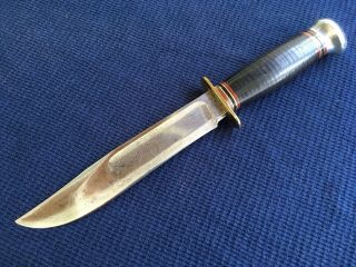 Vintage Marbles Gladstone Michigan Usa Large Fixed Blade Hunting Knife Vg Nr