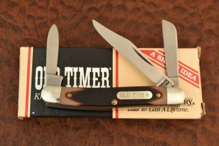Vintage Schrade Usa Made Old Timer Sawcut Delrin 108ot Stockman Knife (6134)