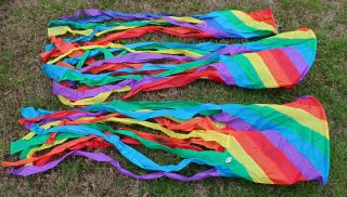 3 Pack Of Vintage 1985 53 " Windsock Spectra Star Kites Windsocks Rainbow