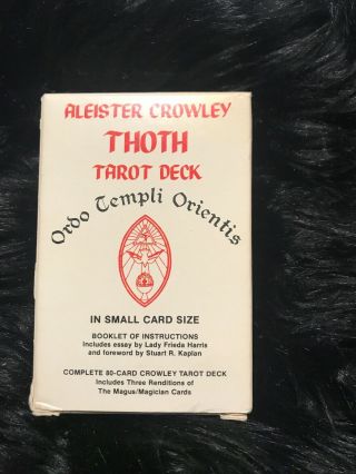 Vtg.  Aleister Crowley Ordo Templi Orientis Thoth Tarot Cards 3 " X 4.  5 " 1987