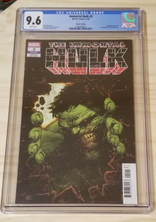 Immortal Hulk 2 Zaffino 1:25 Cgc 9.  6 Nm 1st Appearance Of Doctor Frye Rare 