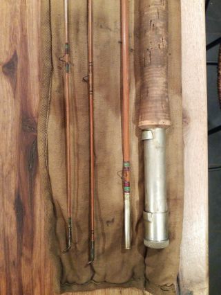 1938 Split Bamboo 3 - Piece Wright & Mcgill Granger Victory 8ft Fly Rod