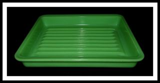 Vintage Depression Era Kitchen Glass Jadite Jade - Ite Refrigerator Drip Tray