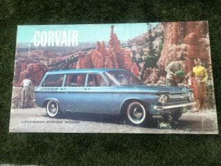 1961 Chevy Corvair Lakewood Station Wagon Vintage Gm Showroom Poster