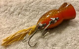 Fishing Lure Fred Arbogast Boxed Hula Popper Brown Parrot Tackle Box Crank Bait 4