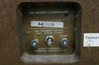 Vintage Advent Henry Kloss Large Loudspeaker Floor Speakers Walnut 4