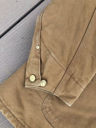 VTG Carhartt Jacket Size 48R Mens Duck Canvas Blanket Lined Coat USA Barn Chore 6