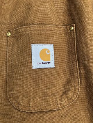 VTG Carhartt Jacket Size 48R Mens Duck Canvas Blanket Lined Coat USA Barn Chore 7