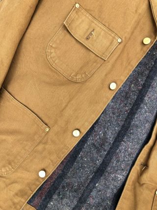 VTG Carhartt Jacket Size 48R Mens Duck Canvas Blanket Lined Coat USA Barn Chore 8