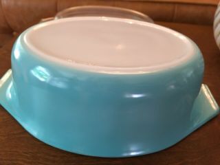 Rare Htf Vintage Pyrex Solid Turquoise 043 First Production Of The 043 Unmarked