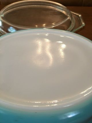 RARE HTF Vintage Pyrex SOLID Turquoise 043 First Production Of The 043 Unmarked 3
