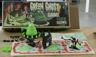 Vintage 1965 Transogram Green Ghost Glow In The Dark Halloween Game W/box