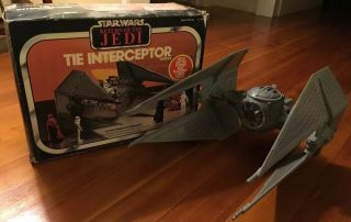 Vintage Kenner Star Wars Tie Interceptor Fighter Return Of The Jedi
