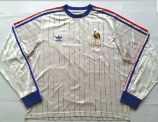 Rare France 1982 Adidas Away Shirt Long Sleeved Vintage