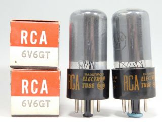 Rca 6v6gt Matched Vintage 1961 Tube Pair Matching Date Codes Nos (test 114)