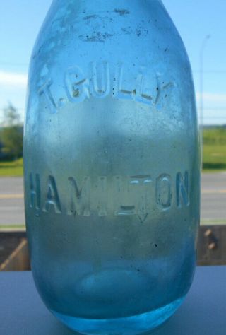Extremely Rare T.  Gully,  Hamilton,  Ontario Canada Bowling Pin Squat Soda 8