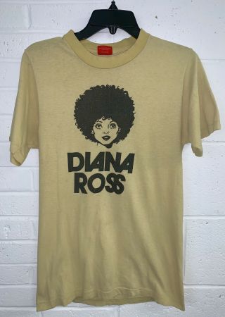Vintage Diana Ross 1970s Motown Records Rare T - Shirt Small S Soul Afro Wow