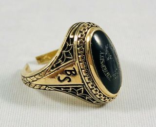 Vintage 10K Gold University of Virginia Ring 5.  3 Grams Size 4 6
