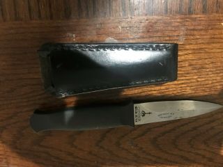 Vintage Gerber Guardian R.  W.  Loveless Boot Knife With Leather Sheath