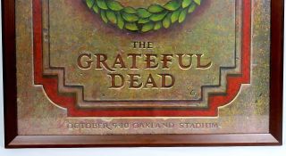 Vintage The Who & Grateful Dead Concert Poster 1976 Oakland CA Stadium Framed 5
