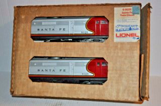 Lionel Vintage O Gauge 6 - 8020 Santa Fe Twin Diesel Set/ob