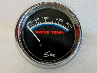 Vintage Sun Water Temp.  Temperature Dash Gauge Model Wt - 260 - B $9.  95