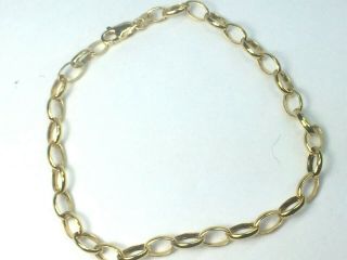 Italian 14k Yellow Gold Belcher Link Bracelet.  7.  25 ".  2.  3gm.  Italy.